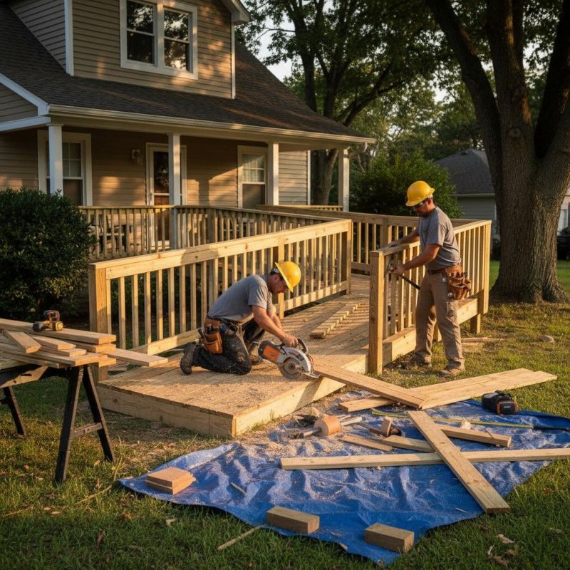 Local Wood Ramp Building pros at work