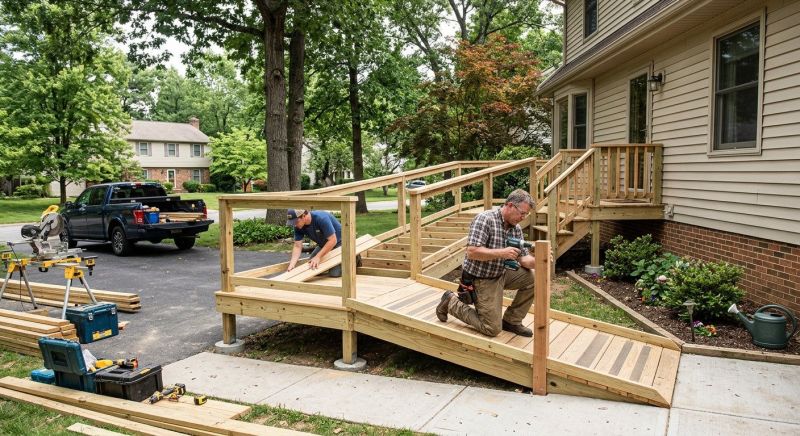 Wood Ramp Installation in Wilmington, NC